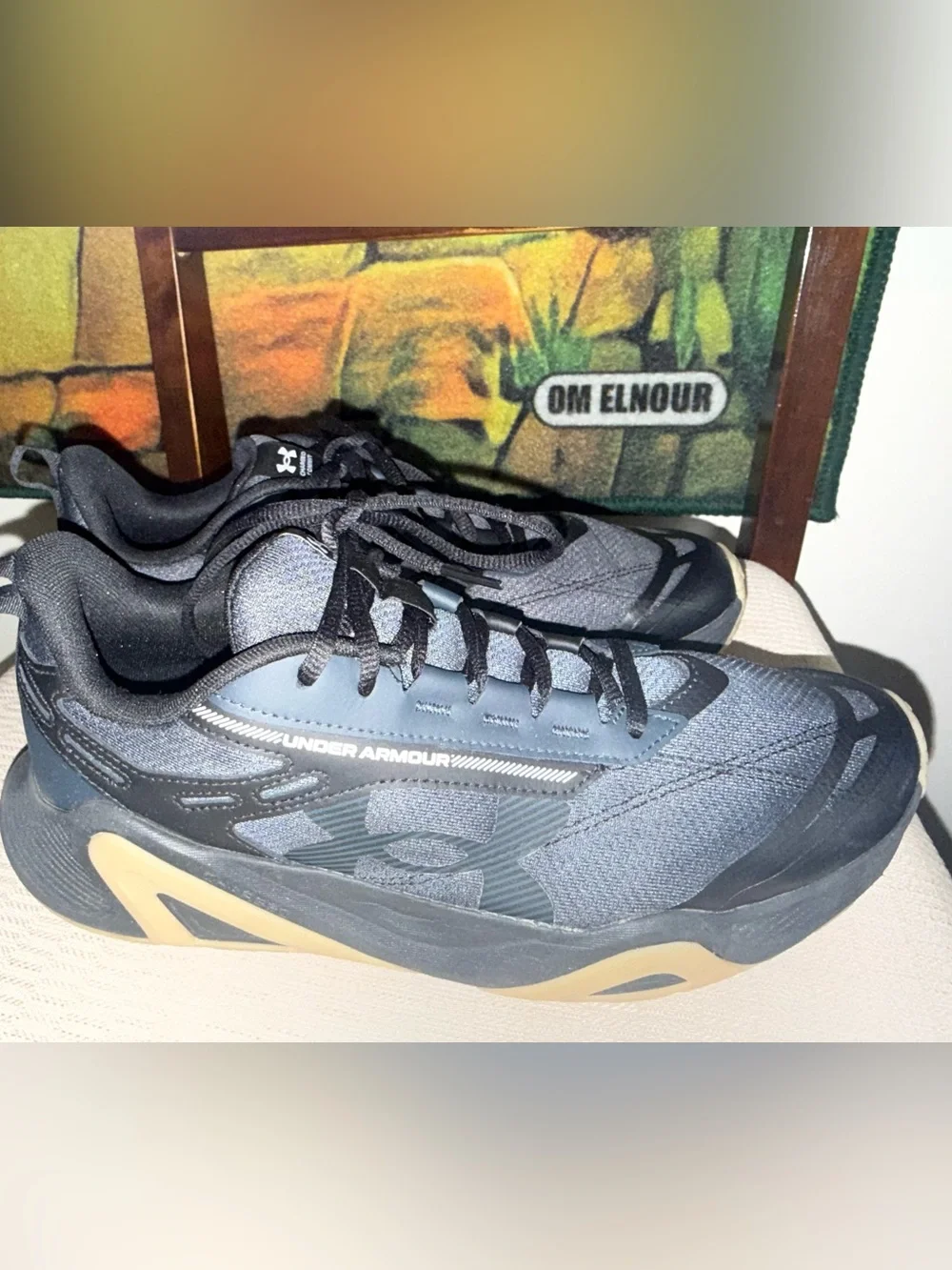 Under Armour charge commit TR size Men’s Black Sneakers with Gum Sole size 10